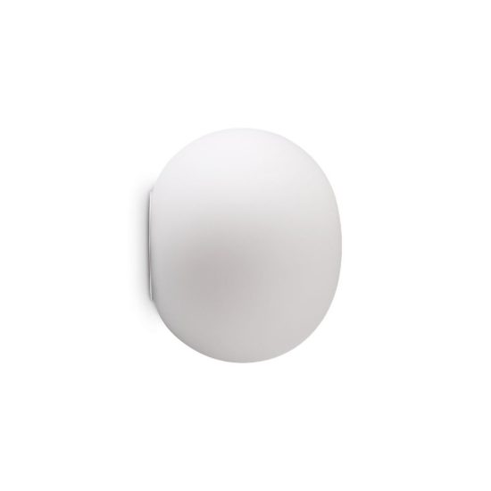 Ideal lux cotton applique in vetro soffiato g9 led 3w 15cm per soggiorno moderna bianca