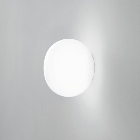 Ideal lux cotton applique in vetro soffiato g9 led 3w 15cm per soggiorno moderna bianca