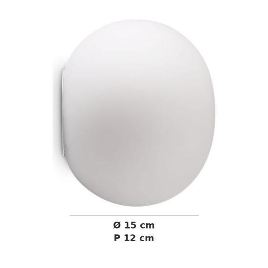 Ideal lux cotton applique in vetro soffiato g9 led 3w 15cm per soggiorno moderna bianca