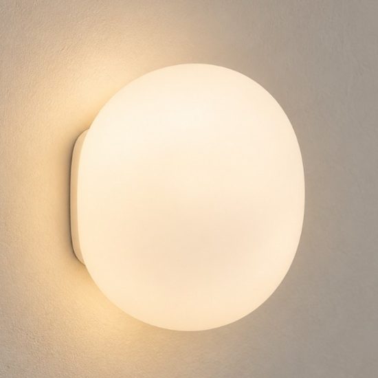 Ideal lux cotton applique in vetro soffiato e14 20cm per soggiorno moderna bianca