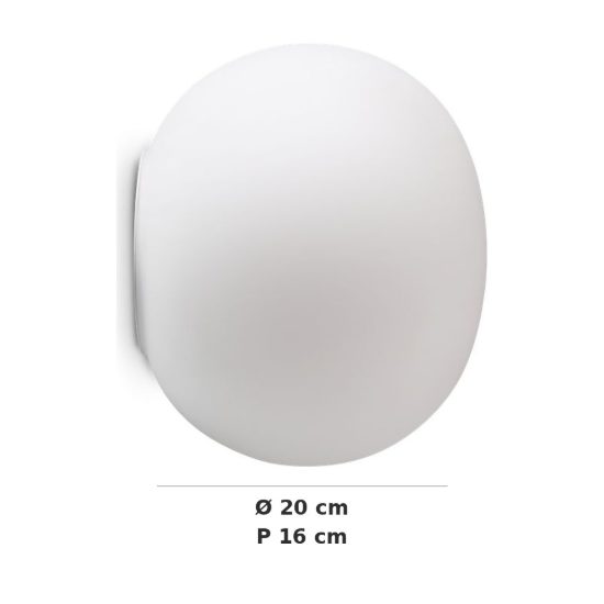 Ideal lux cotton applique in vetro soffiato e14 20cm per soggiorno moderna bianca