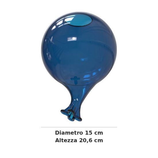 Ideal lux clown diffusore in vetro blu