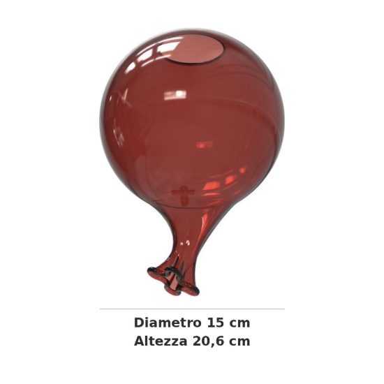 Ideal lux clown diffusore in vetro rosso