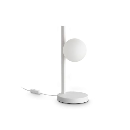 Ideal lux binomio abat-jour da comodino g9 led 3w 37,5cm per camera da letto moderna bianca