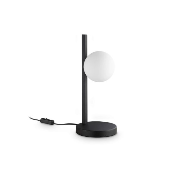 Ideal lux binomio abat-jour da comodino g9 led 3w 37,5cm per camera da letto moderna nera