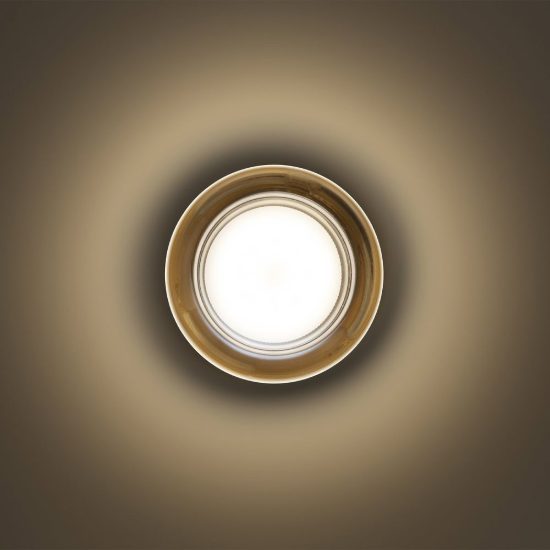Ideal lux lolly applique in vetro gx53 led 9w 10,5cm per soggiorno contemporanea ambra ip44
