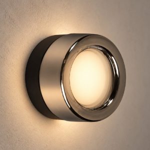 Ideal lux lolly applique in vetro gx53 led 9w 10,5cm per soggiorno contemporanea grigia ip44
