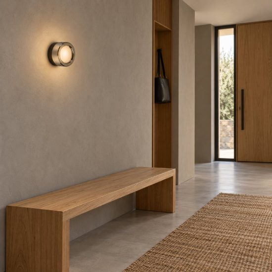 Ideal lux lolly applique in vetro gx53 led 9w 10,5cm per soggiorno contemporanea grigia ip44