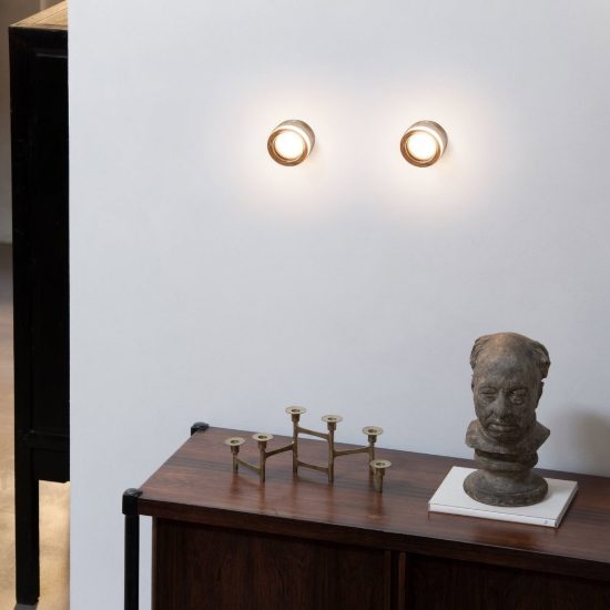 Ideal lux lolly applique in vetro gx53 led 9w 10,5cm per soggiorno contemporanea grigia ip44
