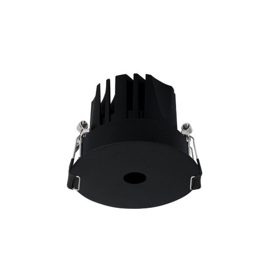 Ideal lux infinity faretto da incasso per cartongesso con bordo 7w 3000k foro 5,5cm rotondo nero