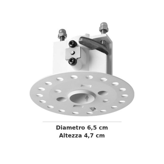 Ideal lux beyond cornice tonda senza bordo per faretti da incasso 7w bianca