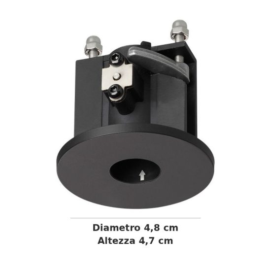 Ideal lux beyond cornice tonda con bordo per faretti da incasso 7w nera