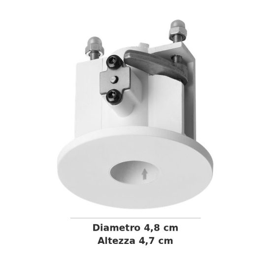 Ideal lux beyond cornice tonda con bordo per faretti da incasso 7w bianca