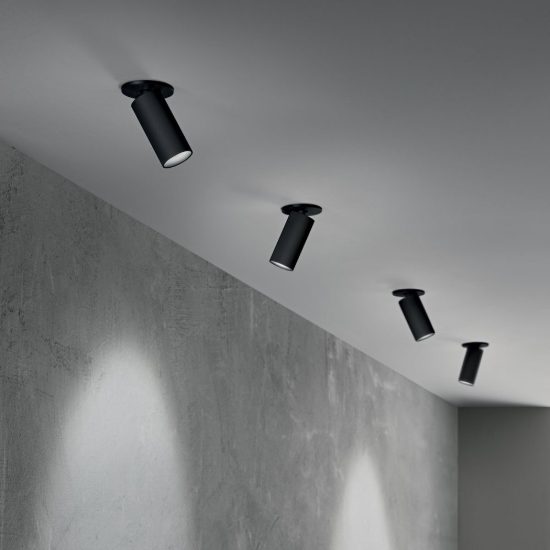 Ideal lux beyond sorgente led orientabile per faretti da incasso e semi-incasso 7w 3000k 3cm nero