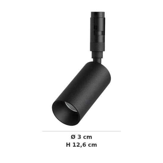 Ideal lux beyond sorgente led orientabile per faretti da incasso e semi-incasso 7w 3000k 3cm nero