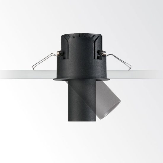 Ideal lux beyond cornice singola con bordo per faretti da incasso 10w nera