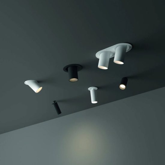 Ideal lux beyond cornice doppia con bordo per faretti da incasso 10w bianca