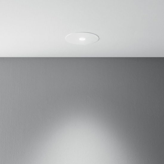 Ideal lux infinity faretto da incasso per cartongesso con bordo 7w 3000k foro 5,5cm rotondo bianco