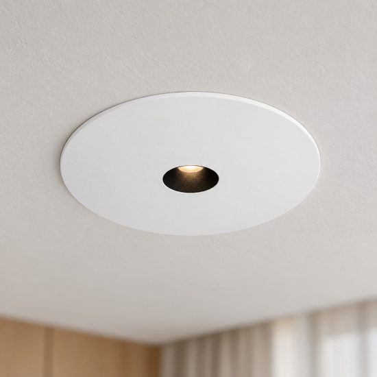 Ideal lux infinity faretto da incasso per cartongesso con bordo 12w 3000k foro 7,5cm rotondo bianco