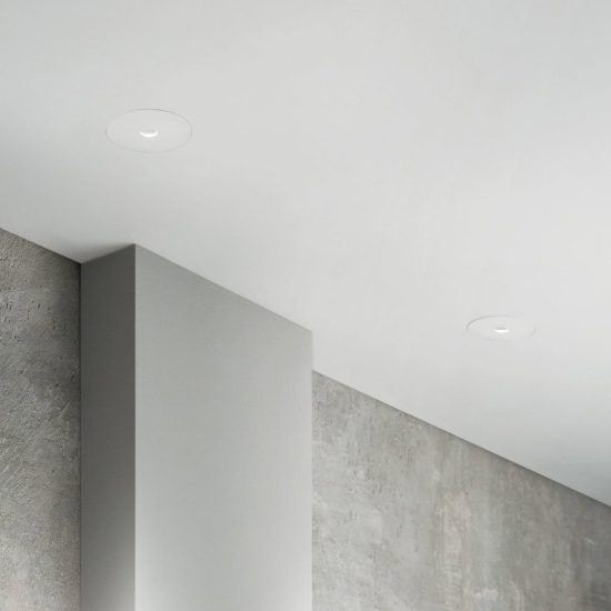 Ideal lux infinity faretto da incasso per cartongesso con bordo 12w 3000k foro 7,5cm rotondo bianco