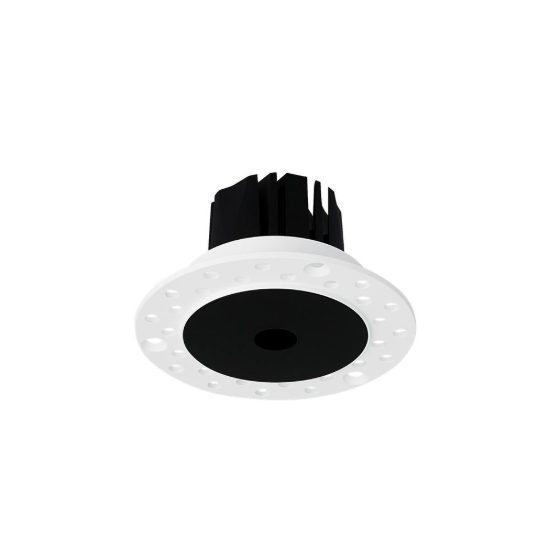 Ideal lux infinity faretto da incasso per cartongesso senza bordo 7w 3000k foro 6cm rotondo nero