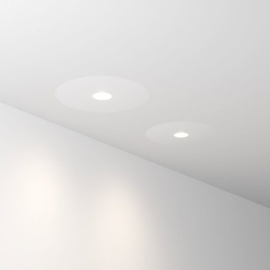 Ideal lux infinity faretto da incasso per cartongesso senza bordo 7w 3000k foro 6cm rotondo nero