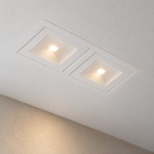 Ideal lux zephyr faretto da incasso per cartongesso 24w 3000k foro 14,1x24,1cm rettangolare bianco