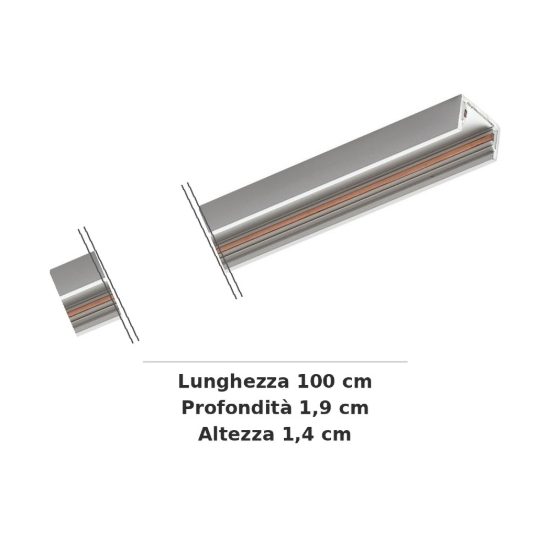 Ideal lux stick binario magnetico 48v da superficie 1m bianco