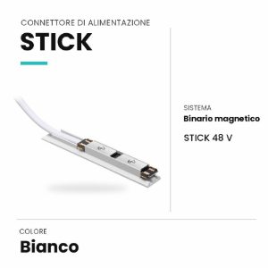 Ideal lux stick connettore di alimentazione per binario magnetico bianco