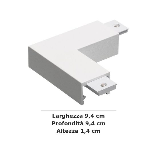 Ideal lux stick giunto a l per binario magnetico da superficie bianco
