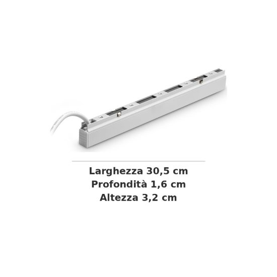 Ideal lux stick alimentatore da binario on-off 150w 48v per binario magnetico bianco