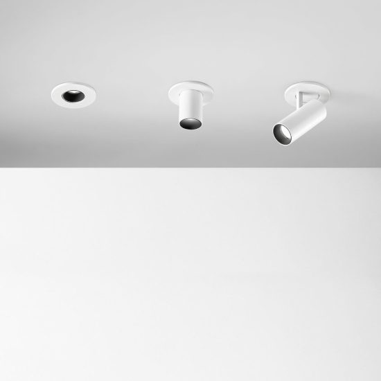 Ideal lux nova faretto da incasso per cartongesso orientabile led 6w 3000k foro 5,5cm rotondo nero
