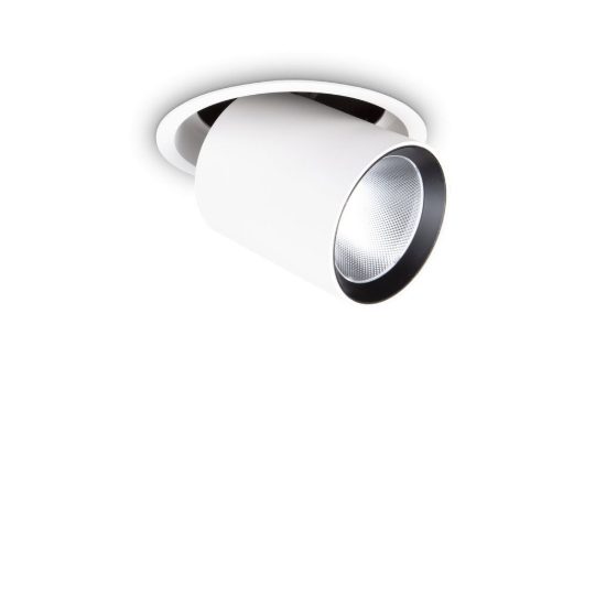 Ideal lux nova faretto da incasso per cartongesso orientabile led 20w 4000k foro 14cm rotondo bianco