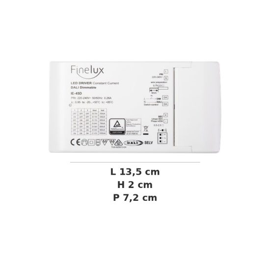 Ideal lux nova alimentatore dimmerabile dali push 20w 500ma per faretti da incasso