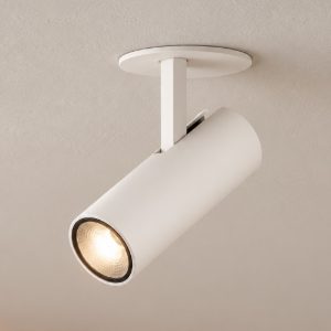 Ideal lux play faretto da incasso per cartongesso orientabile 13w 3000k foro 4,5cm cilindrico bianco