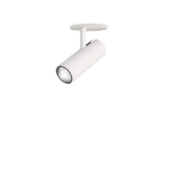 Ideal lux play faretto da incasso per cartongesso orientabile 13w 3000k foro 4,5cm cilindrico bianco