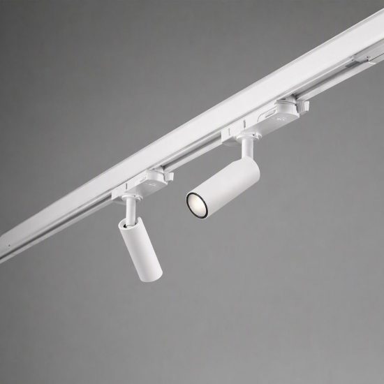 Ideal lux play faretto per binario trifase orientabile led 7w 3000k cilindrico moderno bianco