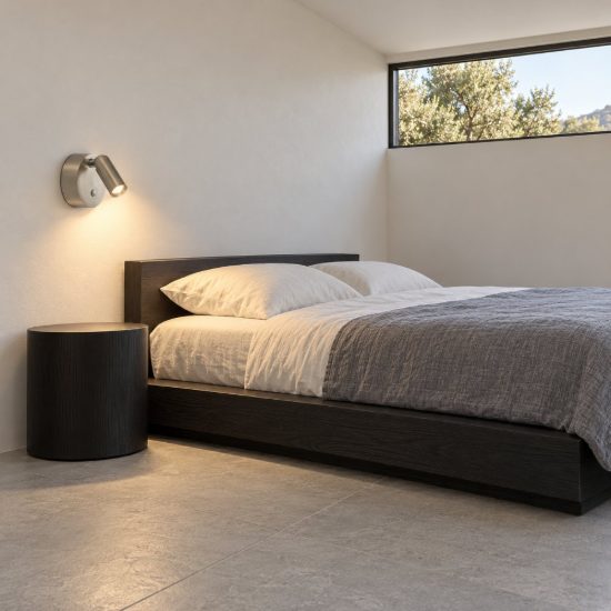 Ideal lux bean applique da comodino ricaricabile con faretto led 3w 3000k base tonda nichel
