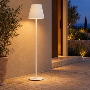 Ideal lux arcadia piantana da esterno e27 153,6cm moderna bianca ip44