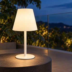 Ideal lux arcadia lampada da tavolo da esterno e27 52,9cm moderna bianca ip44