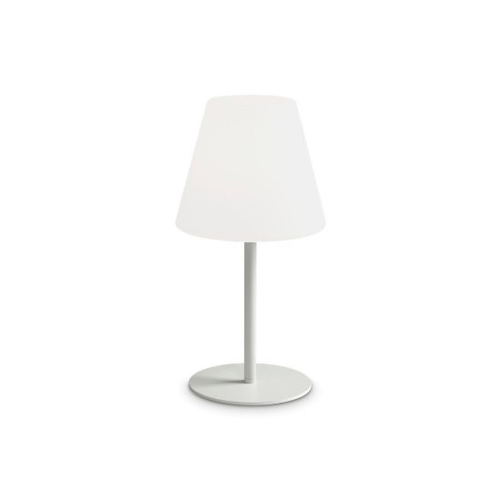 Ideal lux arcadia lampada da tavolo da esterno e27 52,9cm moderna bianca ip44