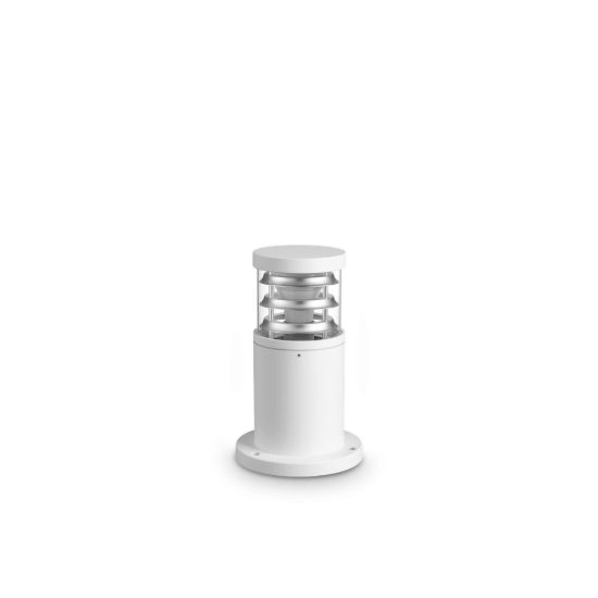 Ideal lux tronco paletto da esterno giardino e27 25cm cilindrico moderno bianco