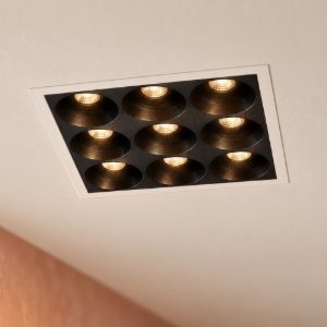 Ideal lux lika faretto da incasso per cartongesso led 10w 3000k foro 6x6cm quadrato bianco