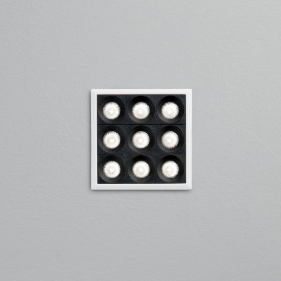 Ideal lux lika faretto da incasso per cartongesso led 10w 3000k foro 6x6cm quadrato bianco