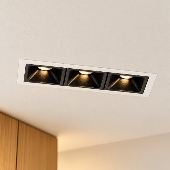 Ideal lux lika faretto da incasso per cartongesso led 8w 3000k foro 10x3,8cm rettangolare bianco