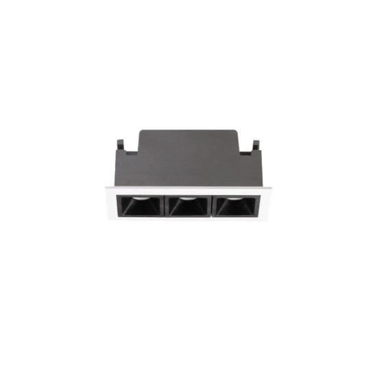 Ideal lux lika faretto da incasso per cartongesso led 8w 3000k foro 10x3,8cm rettangolare bianco