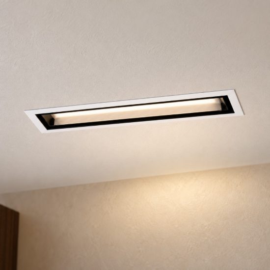 Ideal lux lika faretto da incasso per cartongesso led 12,5w 3000k foro 14x3,8cm lineare bianco