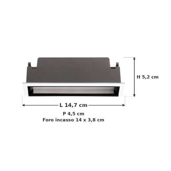 Ideal lux lika faretto da incasso per cartongesso led 12,5w 3000k foro 14x3,8cm lineare bianco