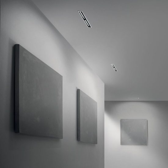 Ideal lux lika faretto da incasso per cartongesso led 21w 3000k foro 27,3x3,8cm lineare bianco