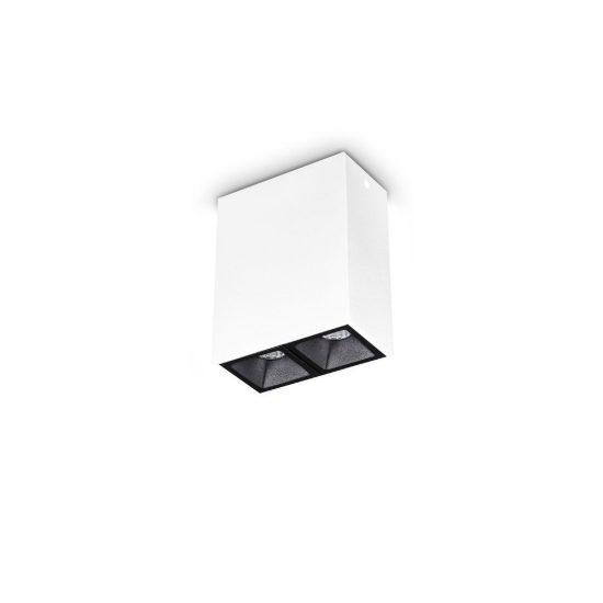 Ideal lux lika plafoniera con 2 faretti led 6w 3000k 6,5cm per ingresso moderna bianca